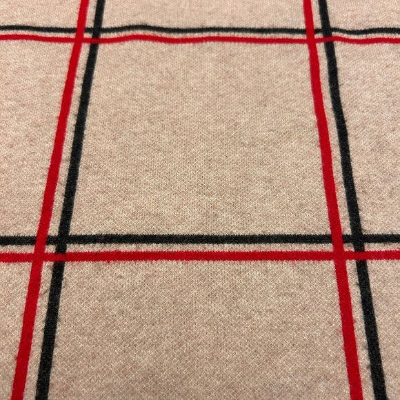 Tahari Classic Beige Checkered Boxy Sweater Turtle Neck Relaxed Fit Size XL - Picture 3 of 7